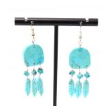 Lot 168 Lovely Dreamcatcher Turquoise Earrings