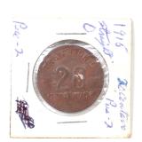 Lot 215 Mexican Revolution 1915, Puebla 20 Centavos Coin