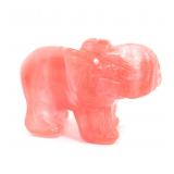 Lot 237 Adorable Polished Pink Quartz Elephant