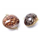 Lot 243 Two Seashell Snuff or Trinket Boxes