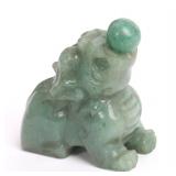 Lot 305 Antique Chinese Jade Foo Lion Snuff Bottle