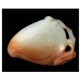 Lot 316 Big Chinese Jade Giant Shou Peach Carving, 75grams