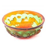 Lot 344 Chinese Rainbow Colored Peking Glass Dish