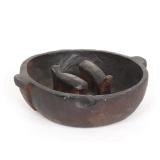 Lot 434 Chicha Ceremonial Bowl w Llamas