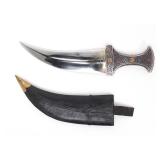 Lot 41 Indian Enamel Dagger w Scabbard