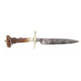 Lot 21 Scottish Stag Horn Hunting Knife