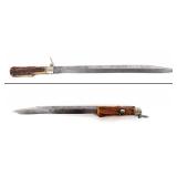 Lot 36 Unique German Hunting Knife, circa Late 1800s