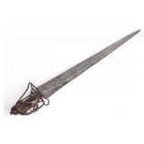 Lot 39 Excellent Basket-Hilted Broadsword, 16th c. and Later