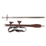 Lot 45 Large Silver Handle & Mounted Kaskara Sword