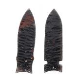 Lot 70 Two Fine Large Obsidian Points