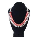 Lot 249 Stunning Silver Tibetan Necklace, Bird Head Beads & Coral