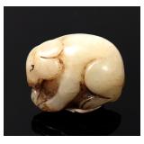 Lot 254 Early Chinese White Jade Resting Hair, 11g