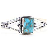 Lot 265 Gorgeous Sterling Silver & Turquoise Bracelet