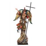 Lot 289 Life-Size Archangel St. Michael Polychrome Santo, 18th c.
