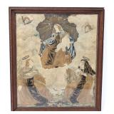 Lot 293 Spanish Madonna & Child in Silk & Gilt Metal Thread, 18th c.