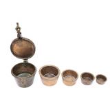 Lot 295 Spanish Apothecary Onzas Measure Set, 18th - 19th c.