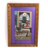 Lot 357 Illuminated Painting of Shah & Attendants on Paper, Mughal