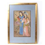 Lot 362 Fine Persian Painting on Paper, Qajar Period 19th c.