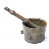 Lot 366 Large Islamic Bronze Mortar & Pestle, 16th C.