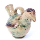 Lot 370 Lovely Islamic Pottery Chicken Pouring Vessel