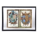 Lot 372 Spanish Colonial Vellum Illuminated Coat of Arms, 19th century or earlier