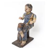 Lot 373 Fine Model Figure of a Woman Spinning Cotton