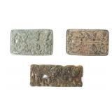 Lot 412 Chinese Bronze Plaques, 3-pieces