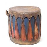 Lot 440 Tall Native American Pueblo Drum