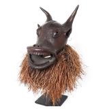 Lot 492 African Bronze Helmet Mask, Ex-The World Museum