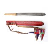 Lot 40 Native Beaded Knife or Short Sword