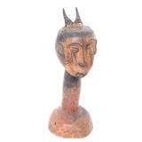 Lot 77 African Horned Helmet Crest, Idoma Peoples