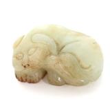 Lot 109 Chinese Celadon Jade Mythical Beast Carving, 107g