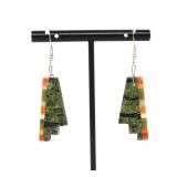 Lot 135 Gorgeous Native American Zuni Earrings