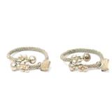 Lot 143 Pair of Silver Woven African Bracelets