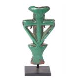 Lot 146 Excellent Green Painted Whistle, Mossi peoples