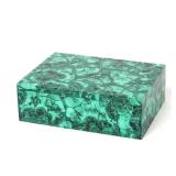 Lot 147 Lovely Malachite Carved Jewelry Box