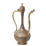 Lot 241 Indo-Persian Brass Elongated Ewer