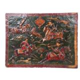 Lot 254 Persian (Royal Hunt) Lacquer on Board, Qajar Era 1789-1925