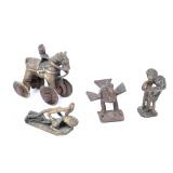 Lot 261 4 Bronze Miniatures, Asante Weights & Indian Horse