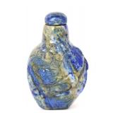 Lot 292 Chinese Lapis Carved Snuff Bottle