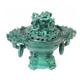 Lot 310 Old Chinese Malachite Incense Burner