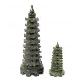 Lot 313 Two Chinese Stone Nine Story Pagodas