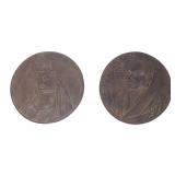 Lot 345 Japanese Iron Plaques, Signed