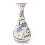 Lot 383 Blue & White Chinese Pear Shaped Vase
