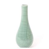 Lot 404 Chinese Celadon Crackle Glazed Flower Vase