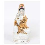 Lot 414 Chinese Seated Thousand Pearl Guanyin wSon