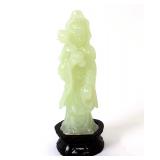 Lot 437 Carved Harstone Statue of Quan Yin Immortal