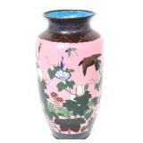 Lot 439 Japanese Pink Ground Cloisonne Vase