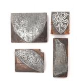 Lot 503 Group of Four Antique English Letterpress Printing Blocks