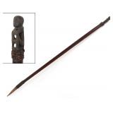 Lot 15 Bulul Ceremonial Spear or Staff Heavily Incised, 20th c.